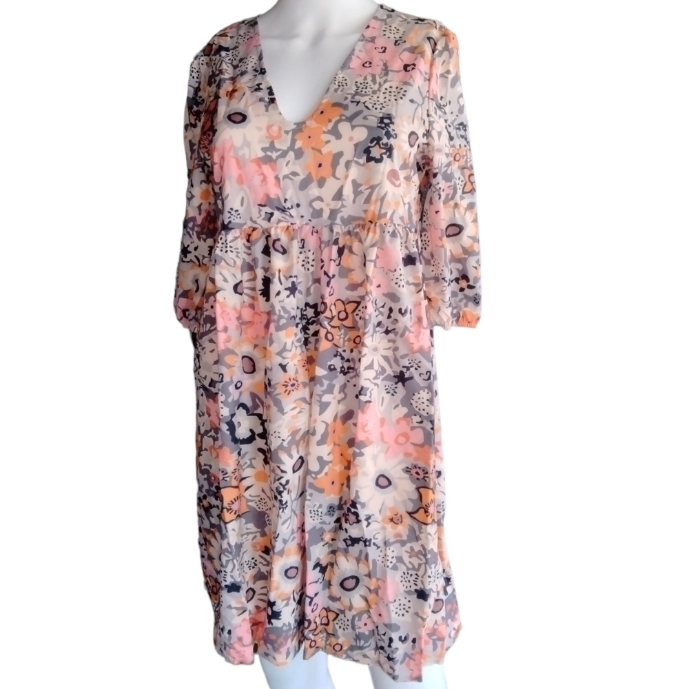Made with loveFloral dress Women's Mini Dress Size S‎ NWT